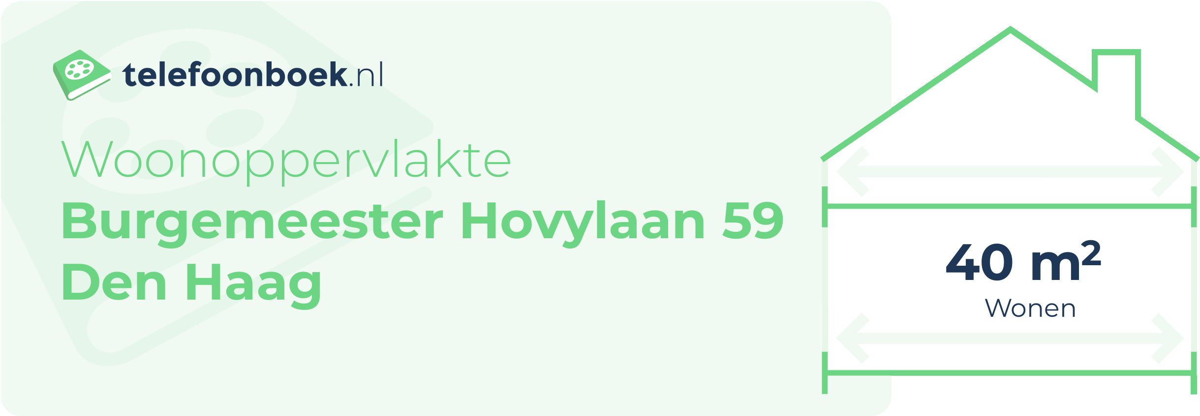 Woonoppervlakte Burgemeester Hovylaan 59 Den Haag