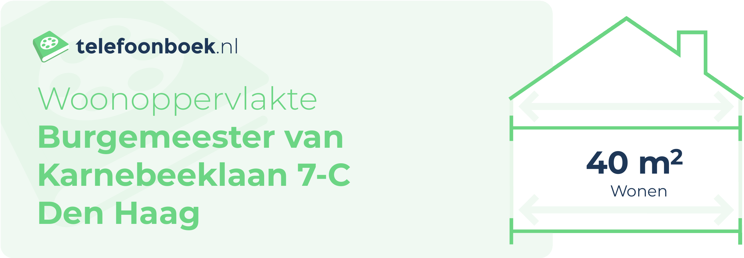 Woonoppervlakte Burgemeester Van Karnebeeklaan 7-C Den Haag