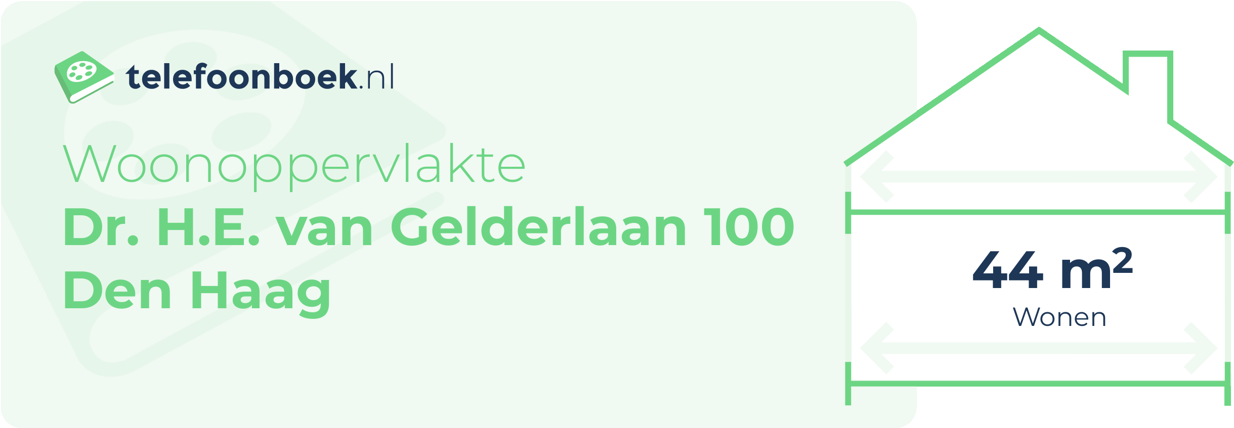 Woonoppervlakte Dr. H.E. Van Gelderlaan 100 Den Haag