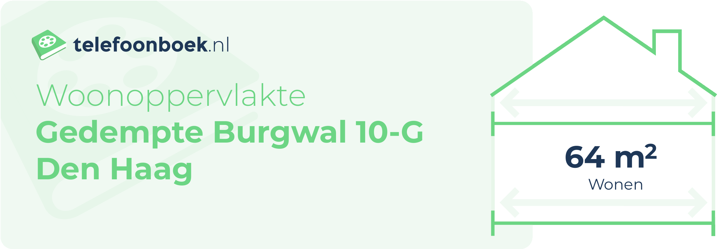 Woonoppervlakte Gedempte Burgwal 10-G Den Haag