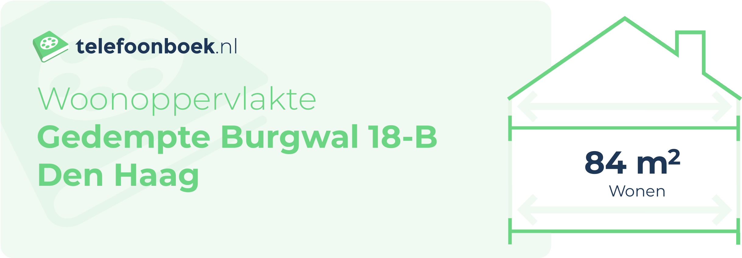 Woonoppervlakte Gedempte Burgwal 18-B Den Haag