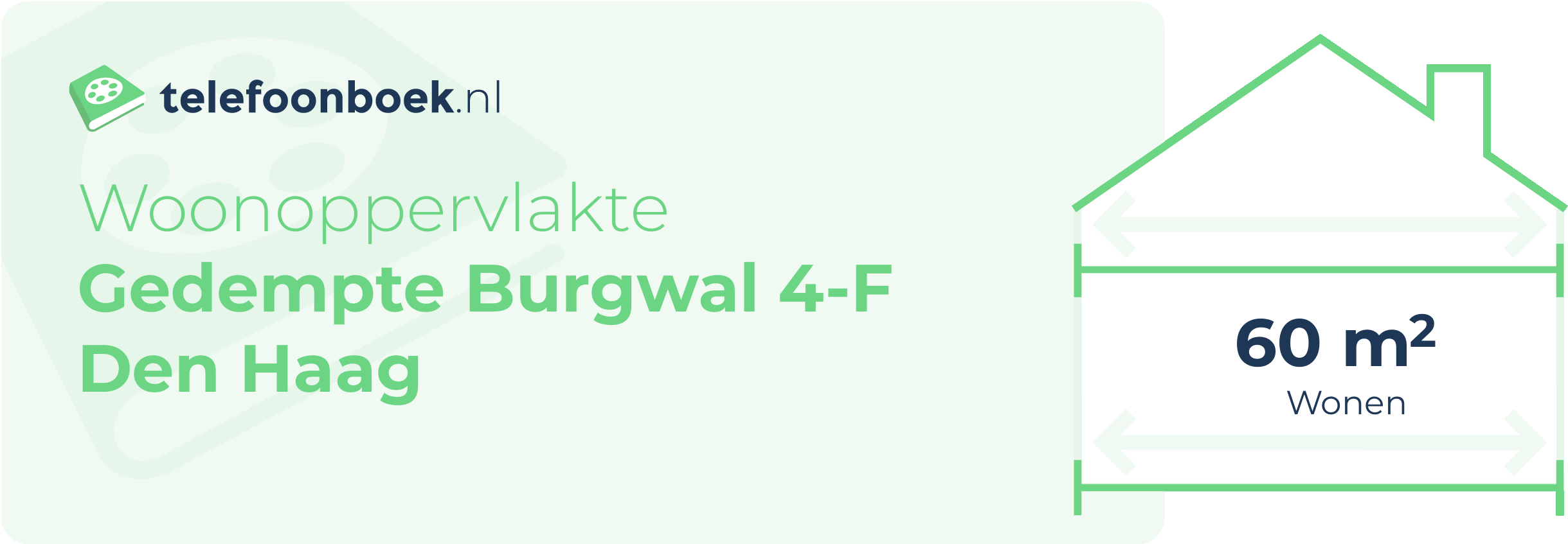 Woonoppervlakte Gedempte Burgwal 4-F Den Haag