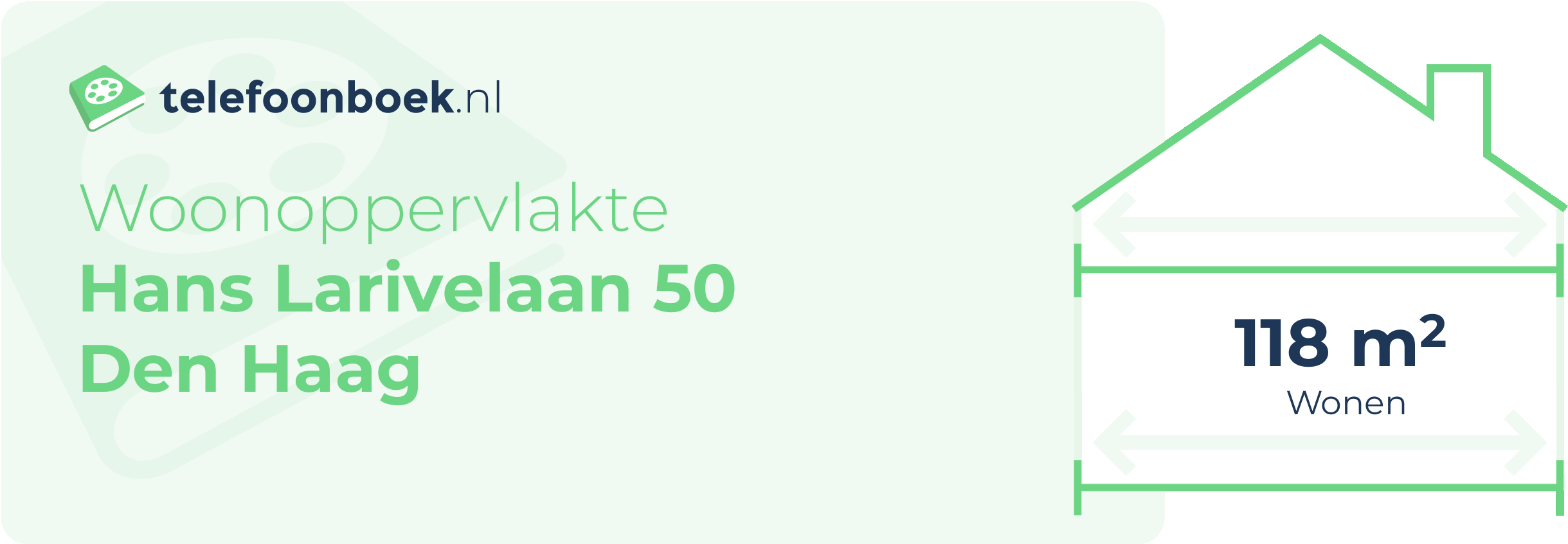 Woonoppervlakte Hans Larivelaan 50 Den Haag