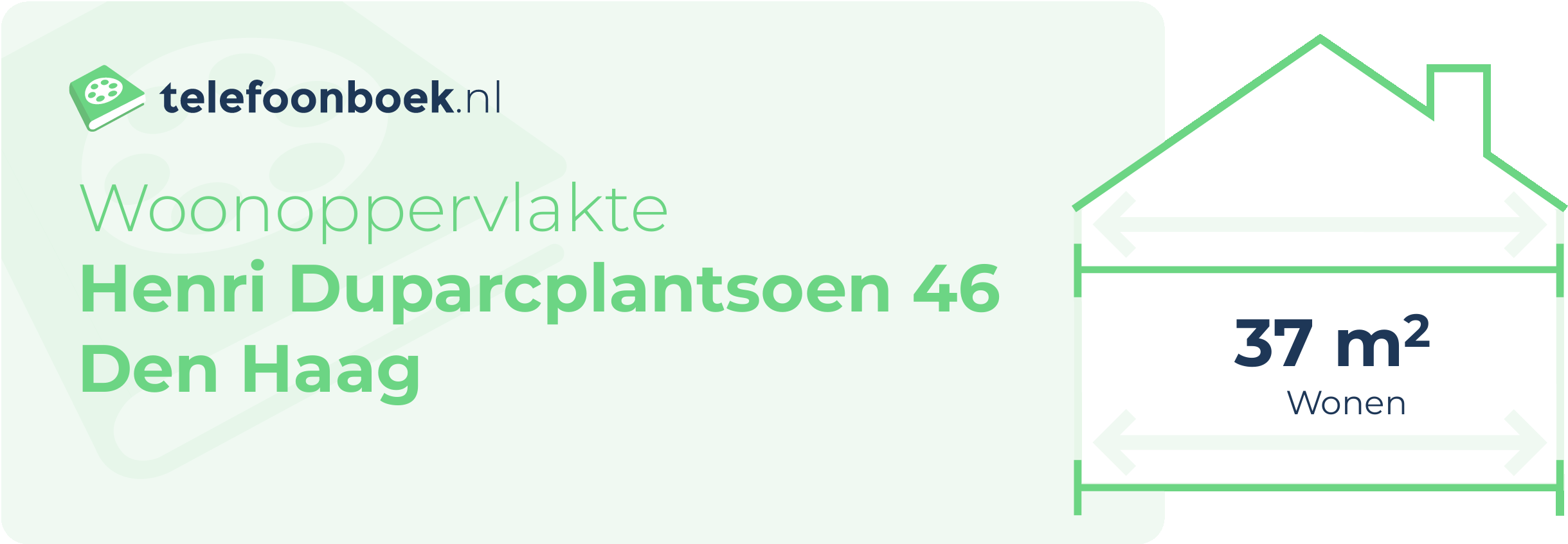 Woonoppervlakte Henri Duparcplantsoen 46 Den Haag