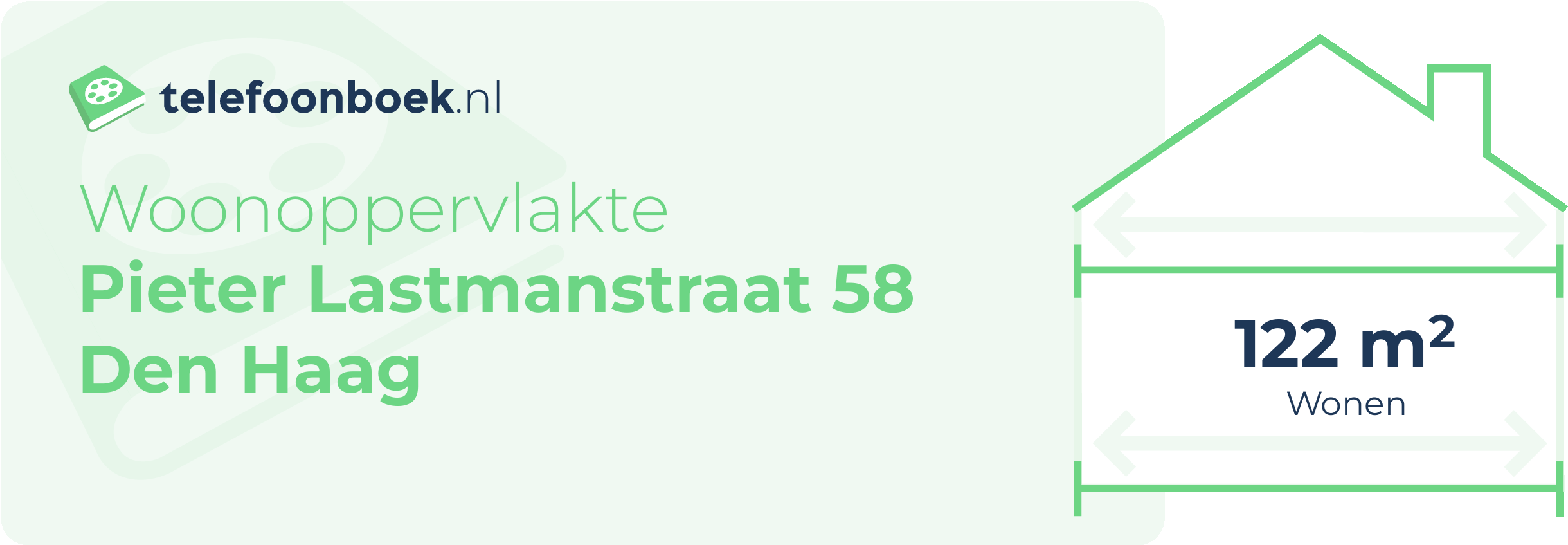 Woonoppervlakte Pieter Lastmanstraat 58 Den Haag