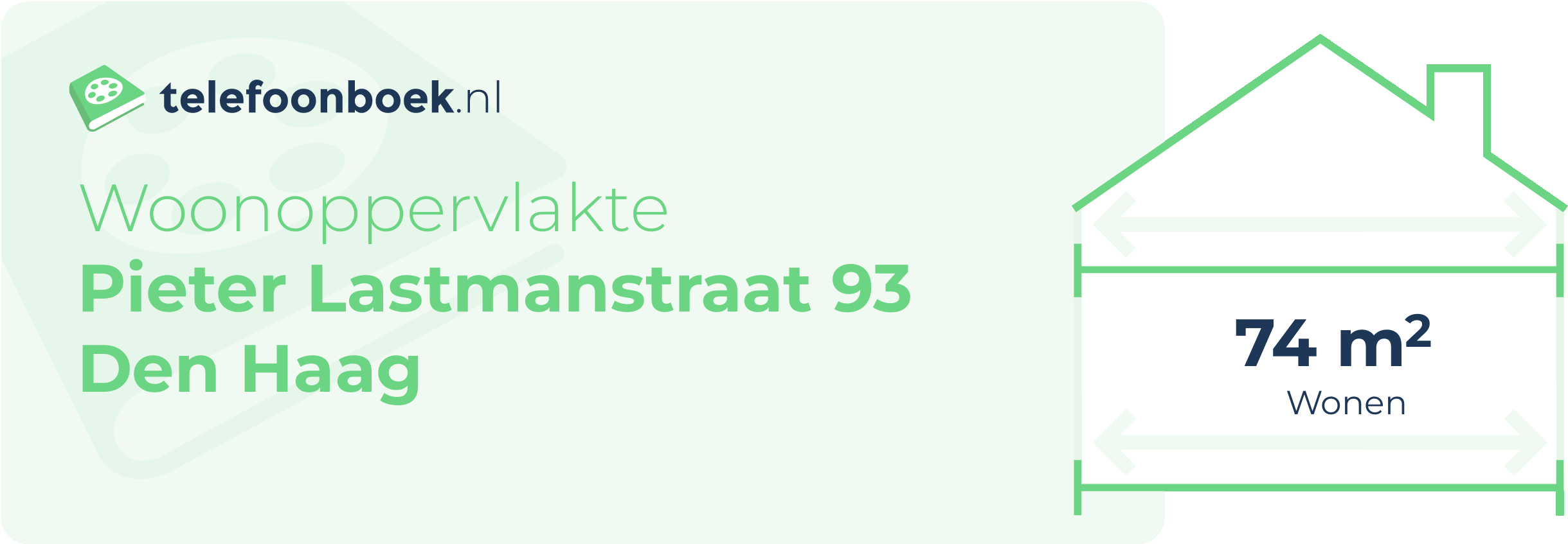 Woonoppervlakte Pieter Lastmanstraat 93 Den Haag