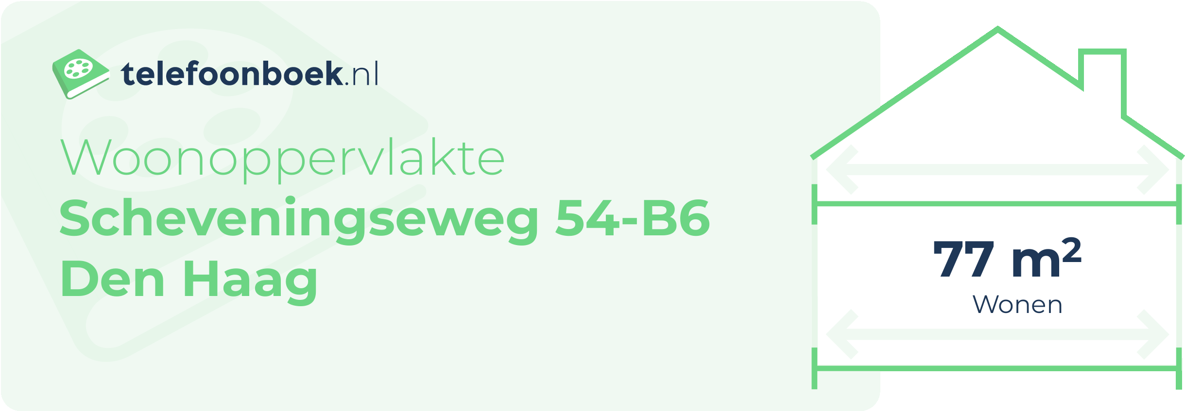 Woonoppervlakte Scheveningseweg 54-B6 Den Haag