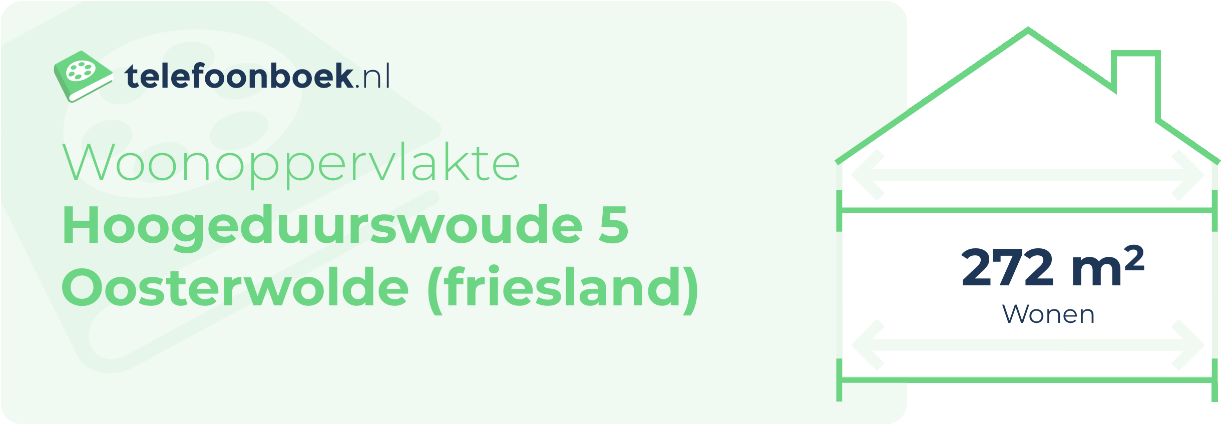 Woonoppervlakte Hoogeduurswoude 5 Oosterwolde (Friesland)