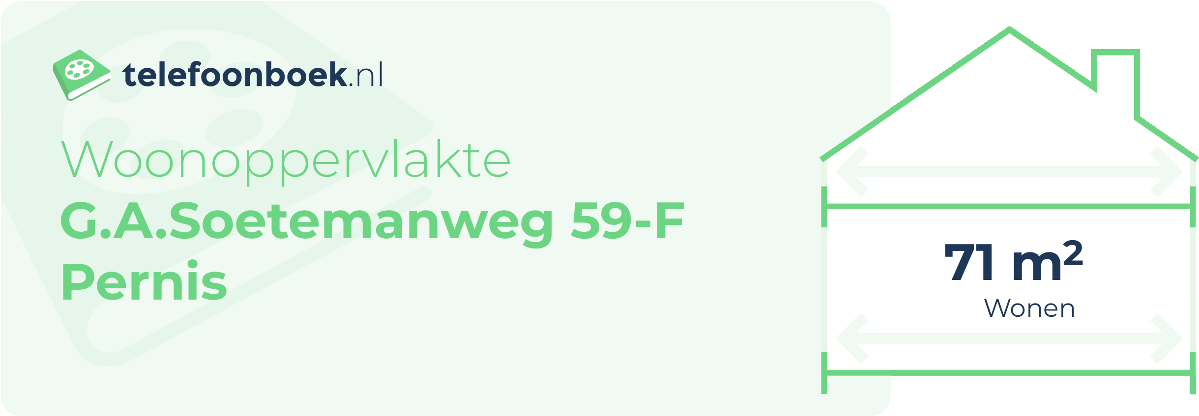 Woonoppervlakte G.A.Soetemanweg 59-F Pernis