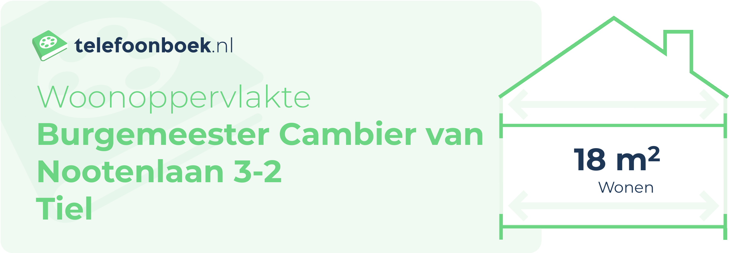 Woonoppervlakte Burgemeester Cambier Van Nootenlaan 3-2 Tiel