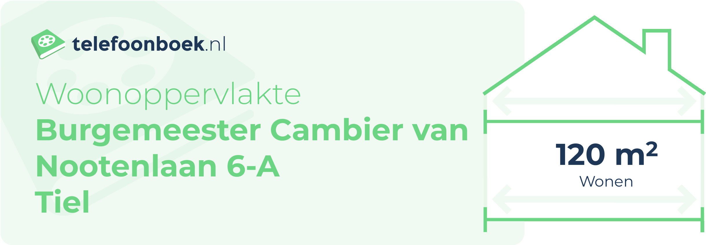 Woonoppervlakte Burgemeester Cambier Van Nootenlaan 6-A Tiel