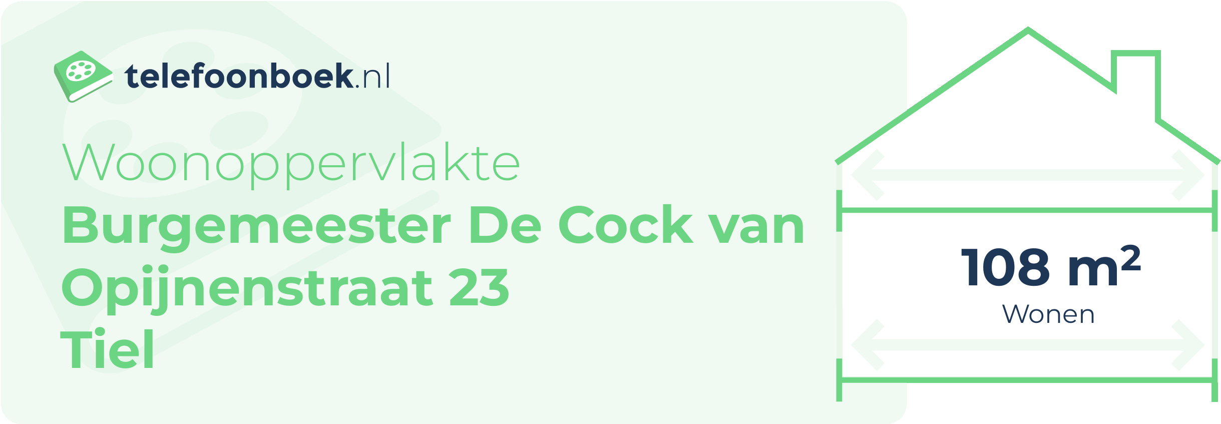 Woonoppervlakte Burgemeester De Cock Van Opijnenstraat 23 Tiel