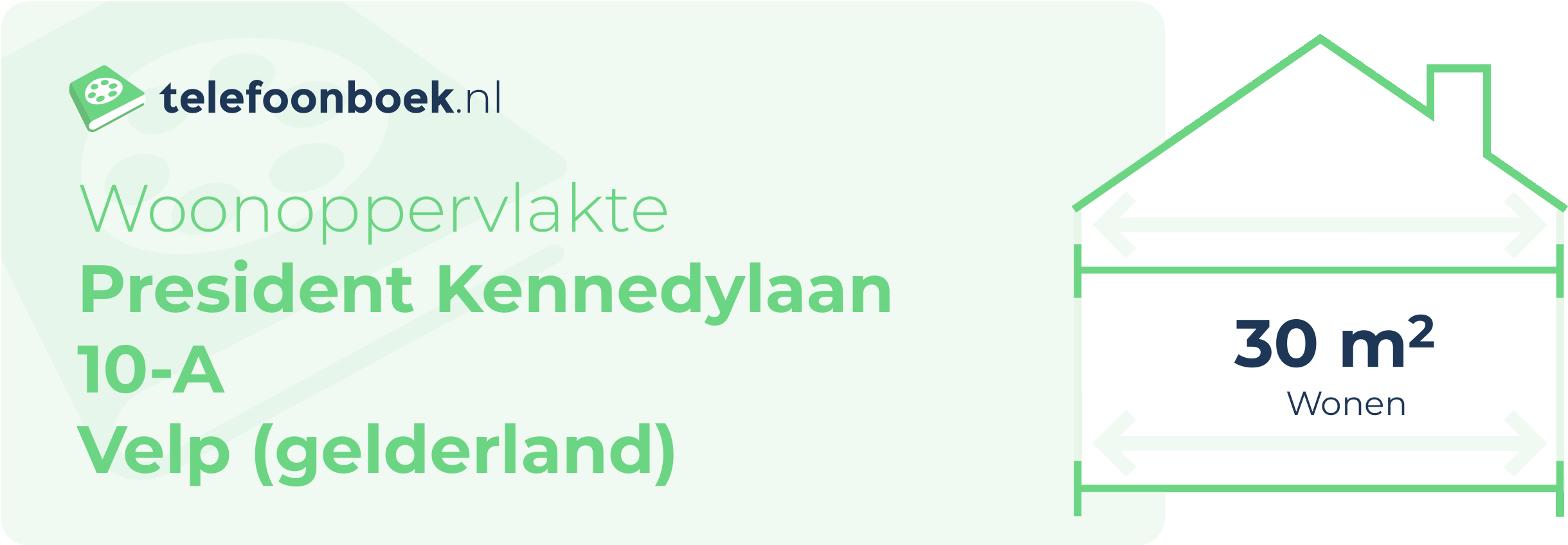 Woonoppervlakte President Kennedylaan 10-A Velp (Gelderland)