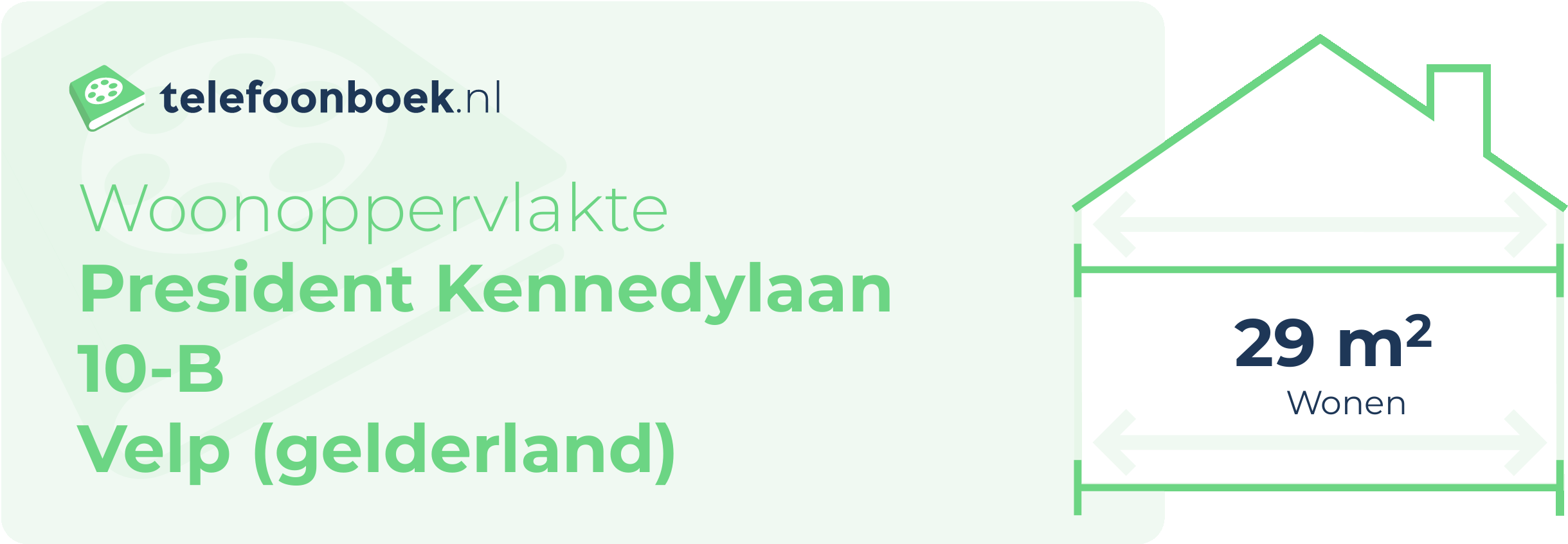 Woonoppervlakte President Kennedylaan 10-B Velp (Gelderland)