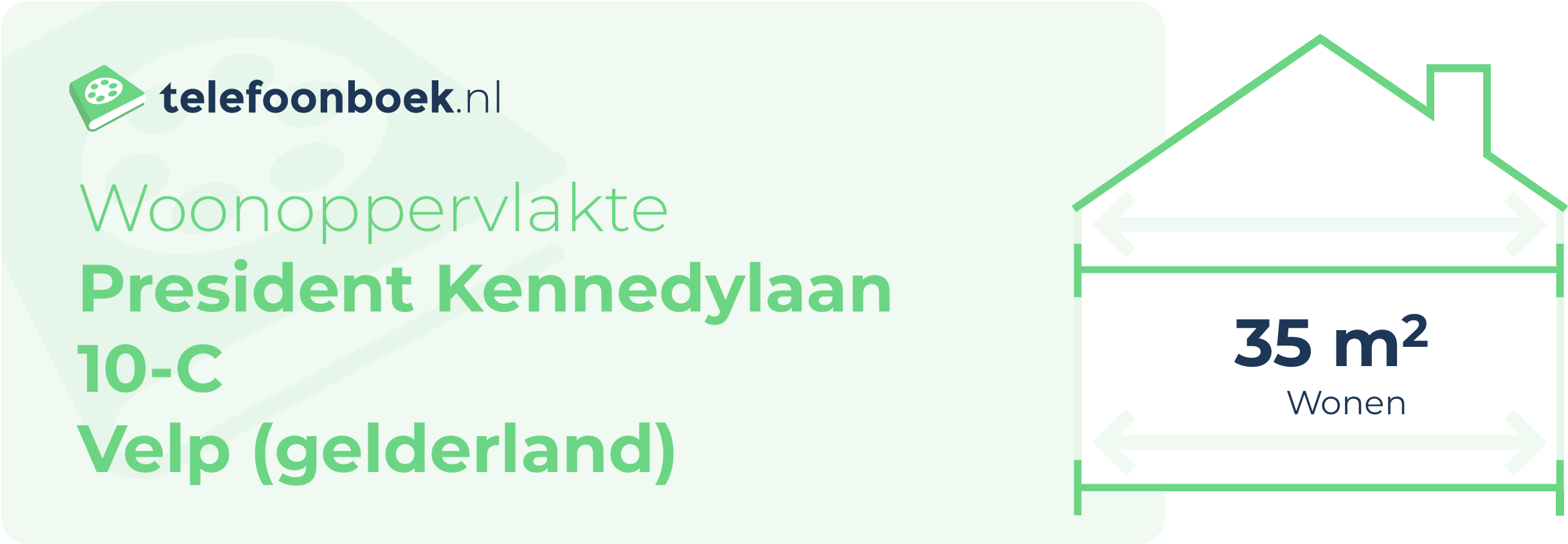 Woonoppervlakte President Kennedylaan 10-C Velp (Gelderland)