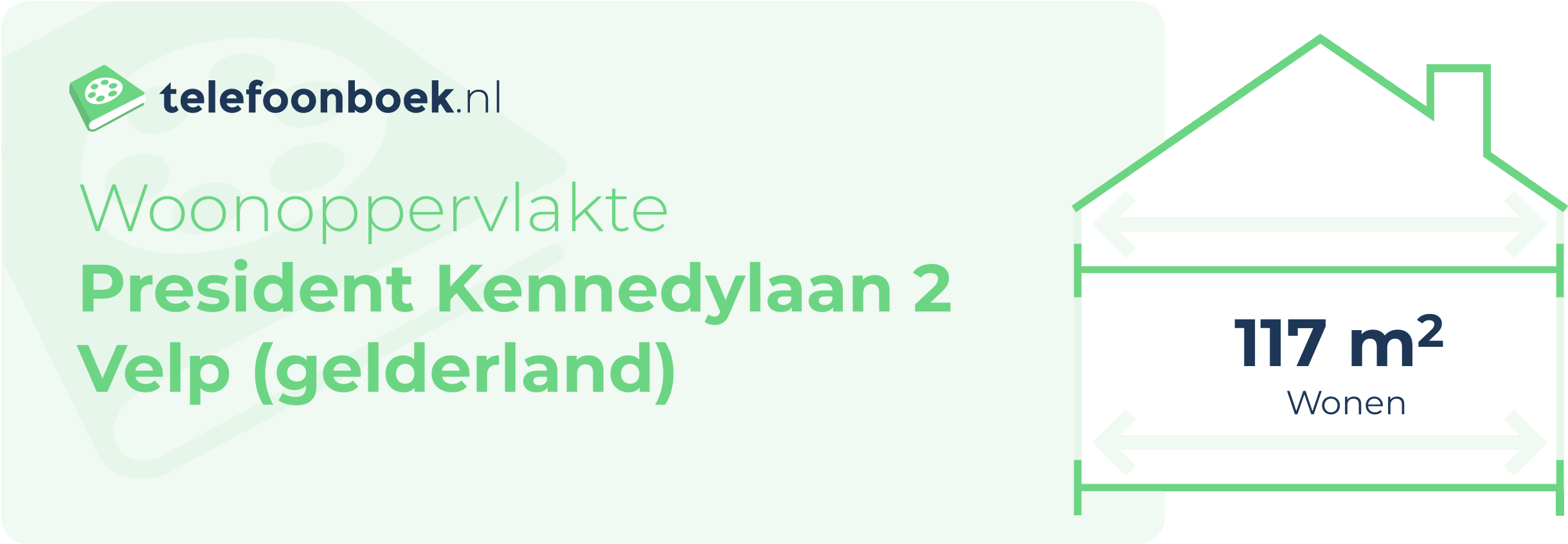 Woonoppervlakte President Kennedylaan 2 Velp (Gelderland)