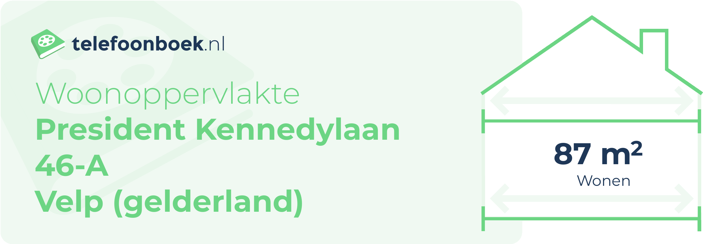 Woonoppervlakte President Kennedylaan 46-A Velp (Gelderland)