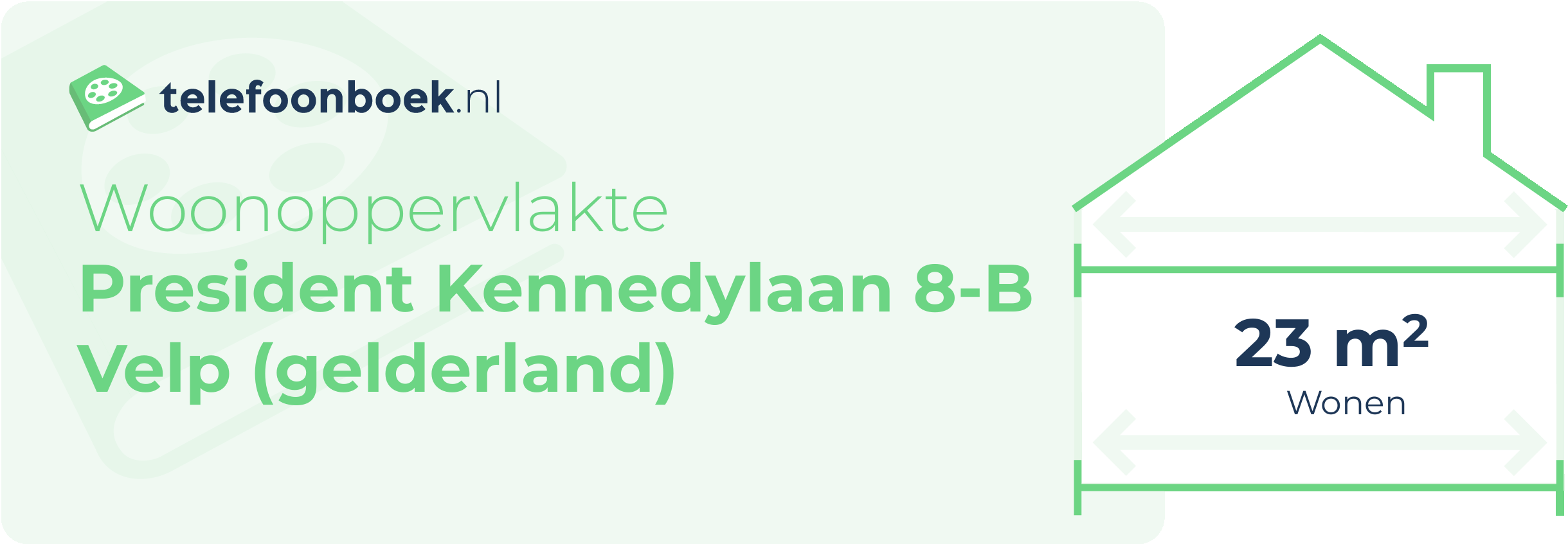 Woonoppervlakte President Kennedylaan 8-B Velp (Gelderland)