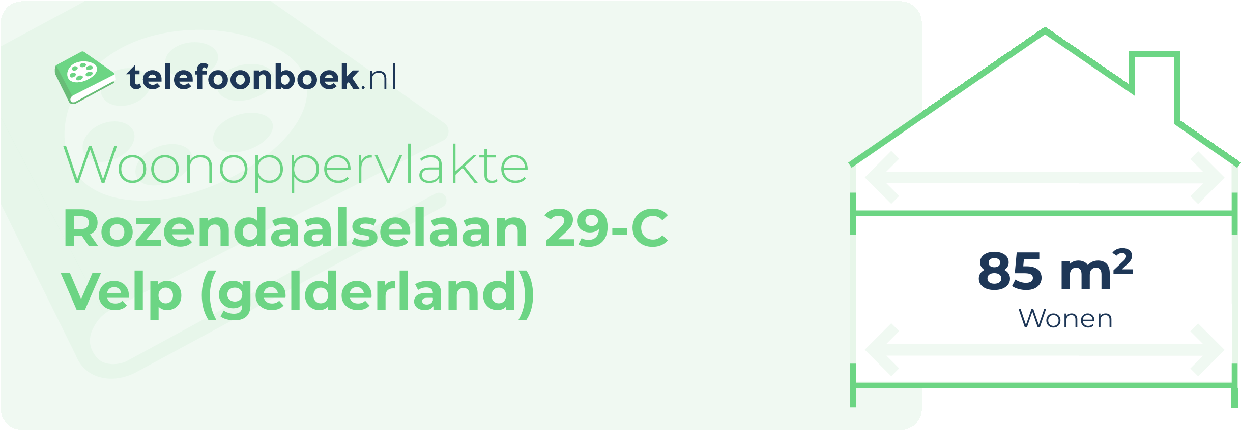 Woonoppervlakte Rozendaalselaan 29-C Velp (Gelderland)