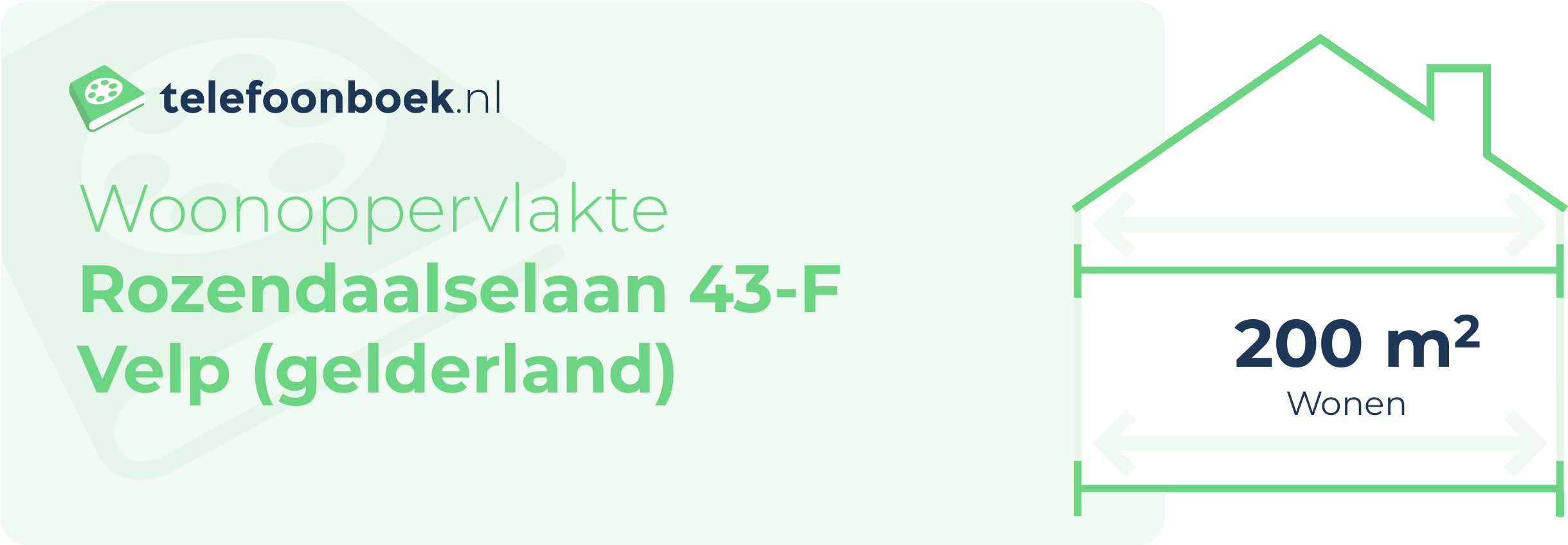 Woonoppervlakte Rozendaalselaan 43-F Velp (Gelderland)