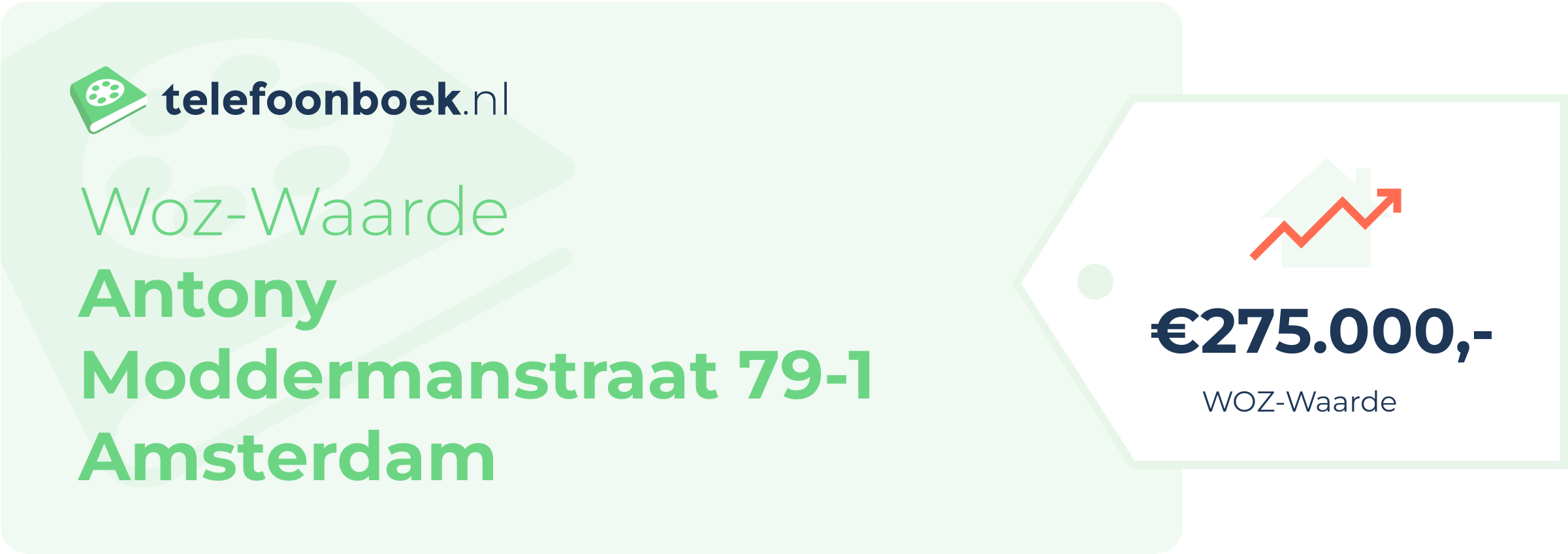 WOZ-waarde Antony Moddermanstraat 79-1 Amsterdam