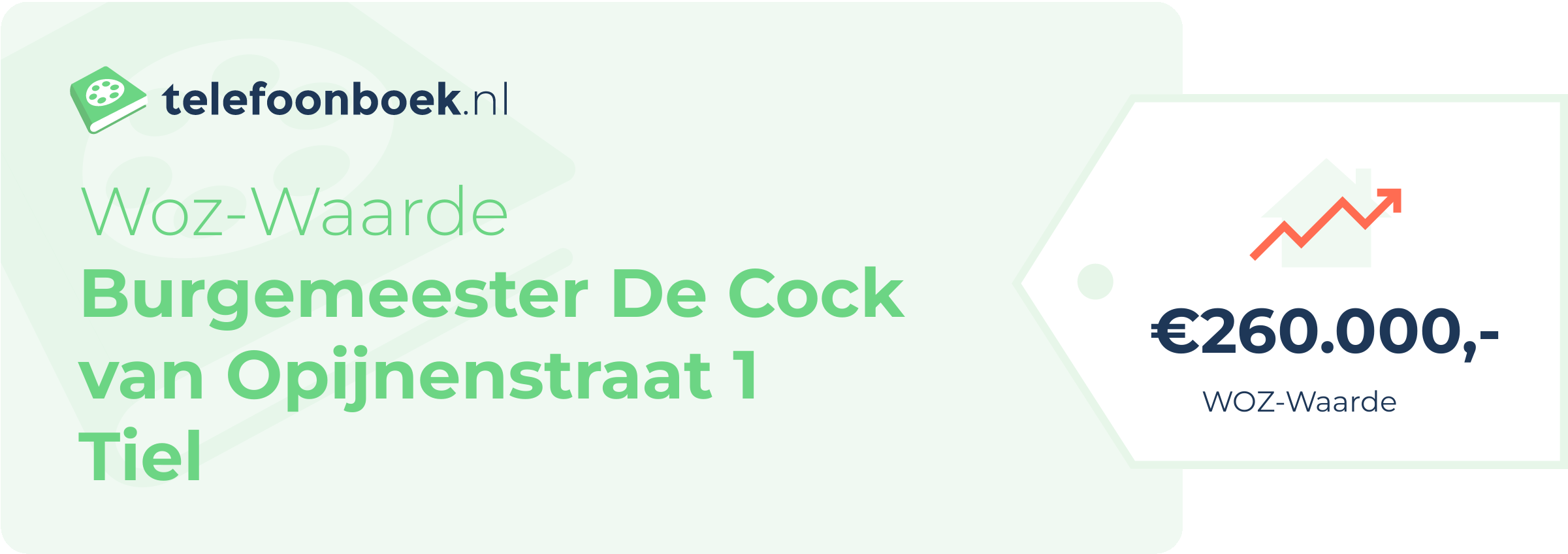 WOZ-waarde Burgemeester De Cock Van Opijnenstraat 1 Tiel