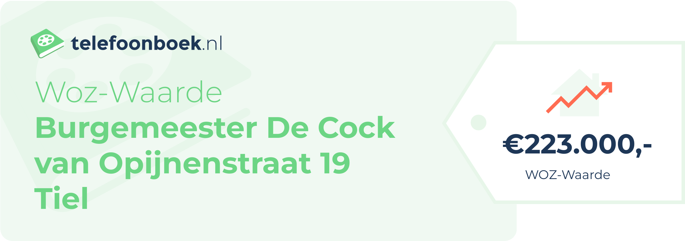 WOZ-waarde Burgemeester De Cock Van Opijnenstraat 19 Tiel