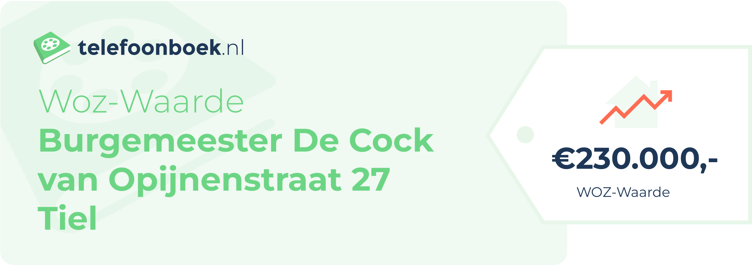 WOZ-waarde Burgemeester De Cock Van Opijnenstraat 27 Tiel