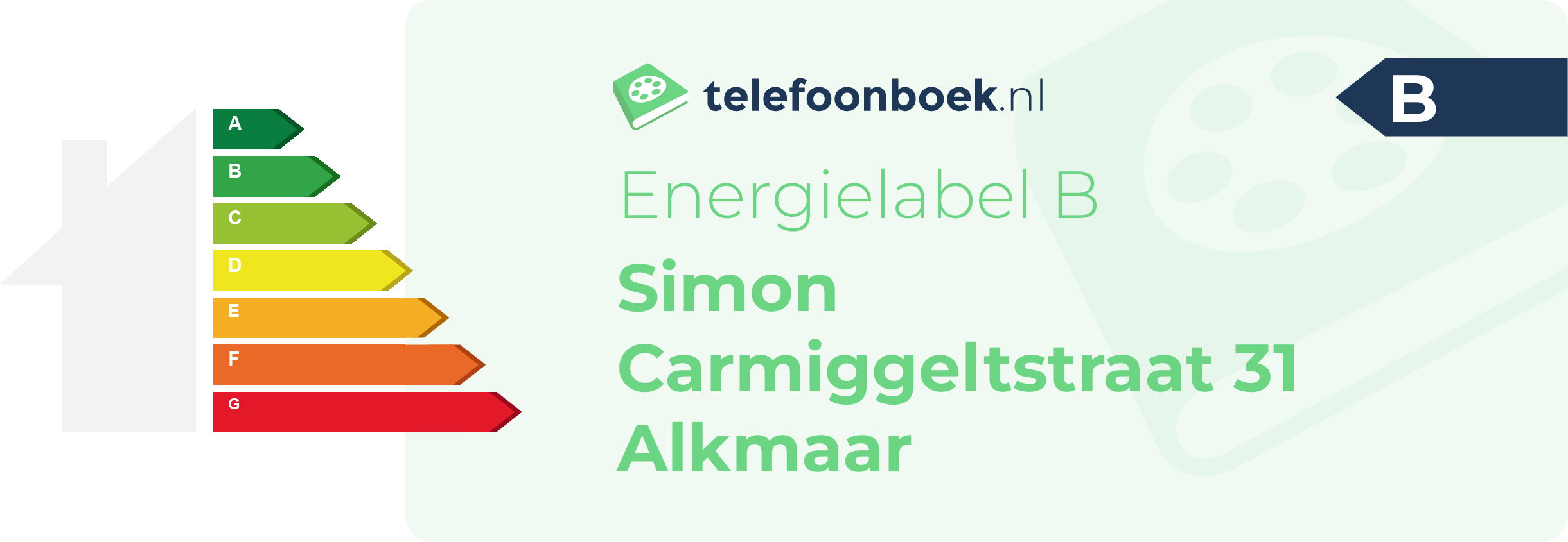 Energielabel Simon Carmiggeltstraat 31 Alkmaar