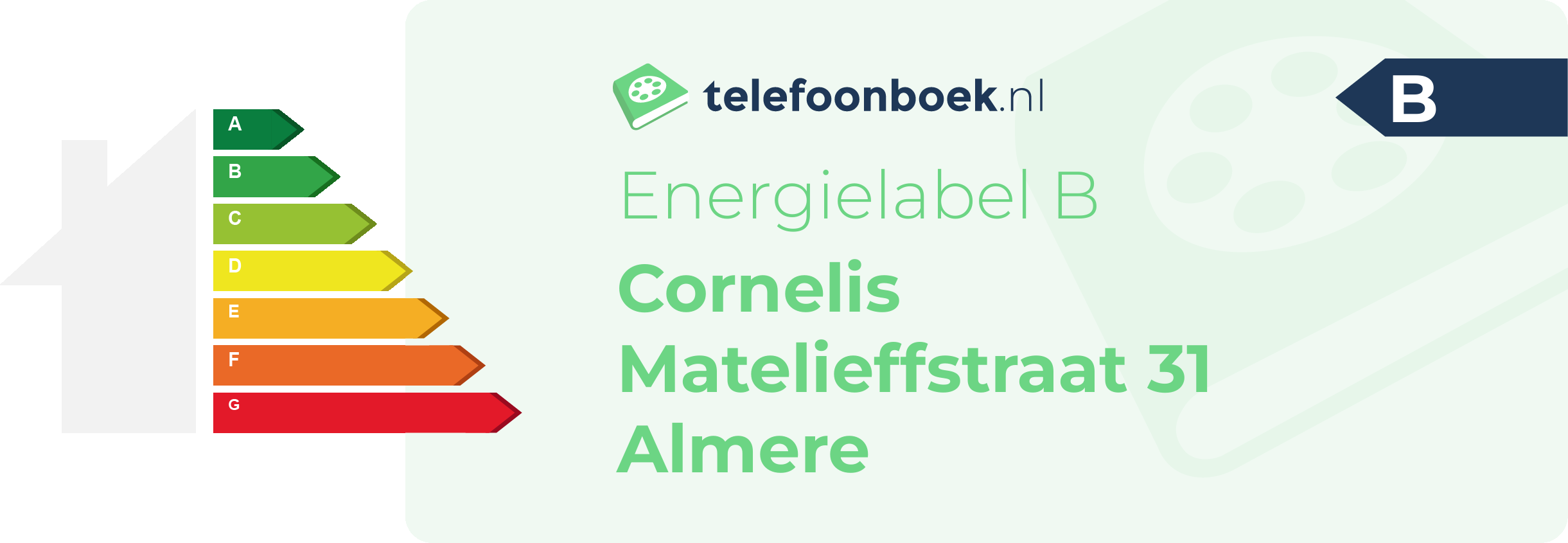 Energielabel Cornelis Matelieffstraat 31 Almere