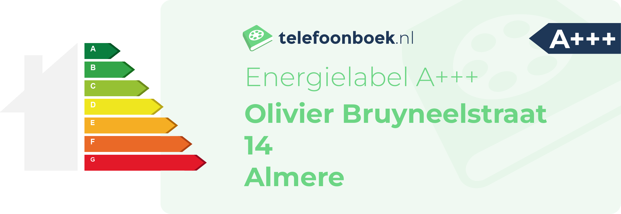 Energielabel Olivier Bruyneelstraat 14 Almere