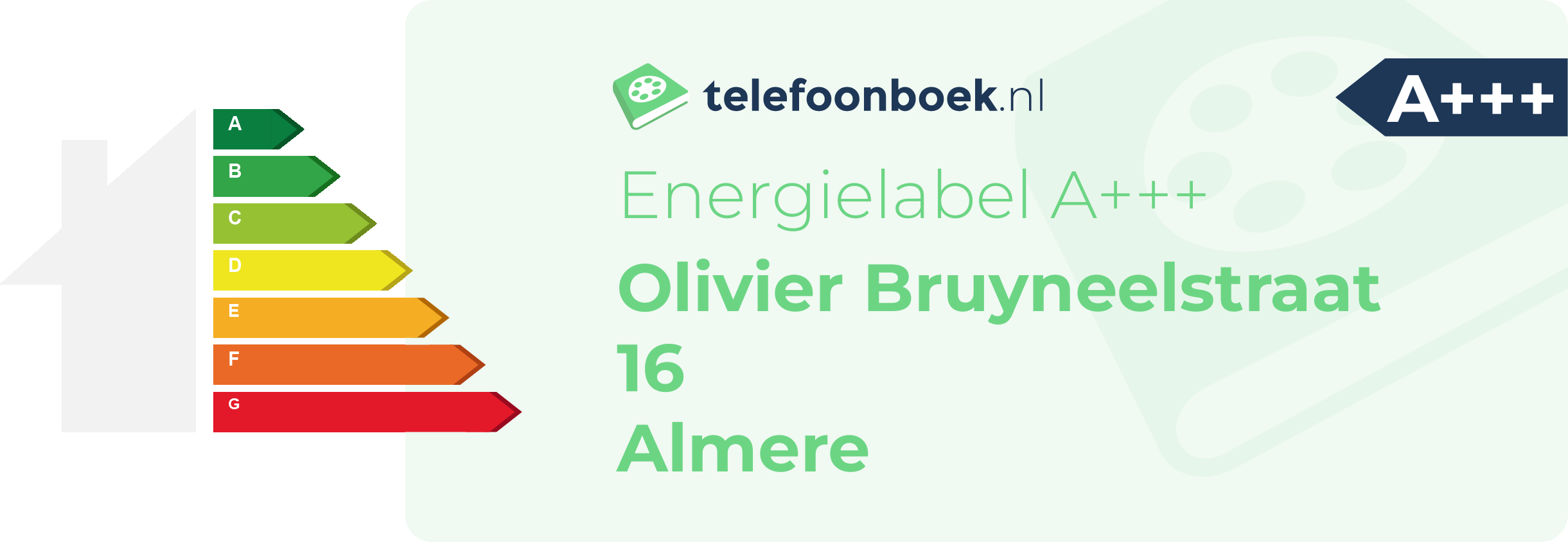 Energielabel Olivier Bruyneelstraat 16 Almere