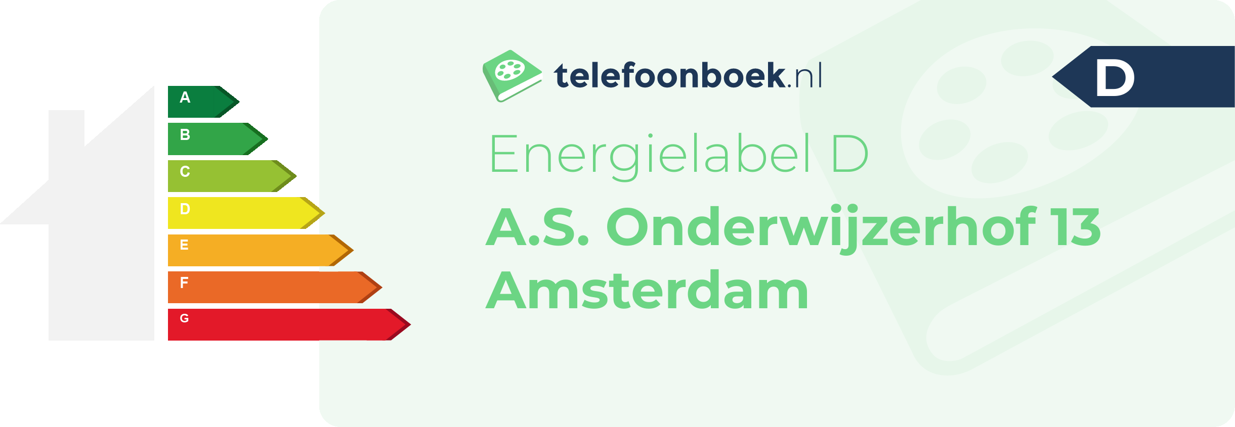 Energielabel A.S. Onderwijzerhof 13 Amsterdam