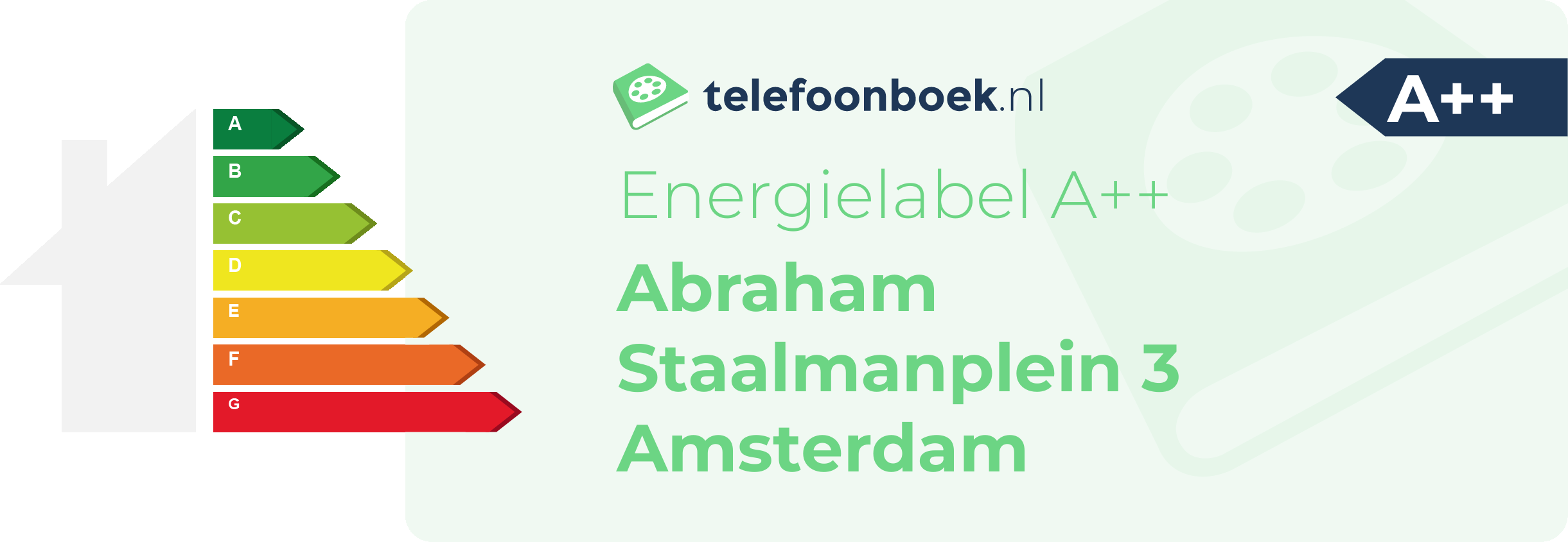Energielabel Abraham Staalmanplein 3 Amsterdam