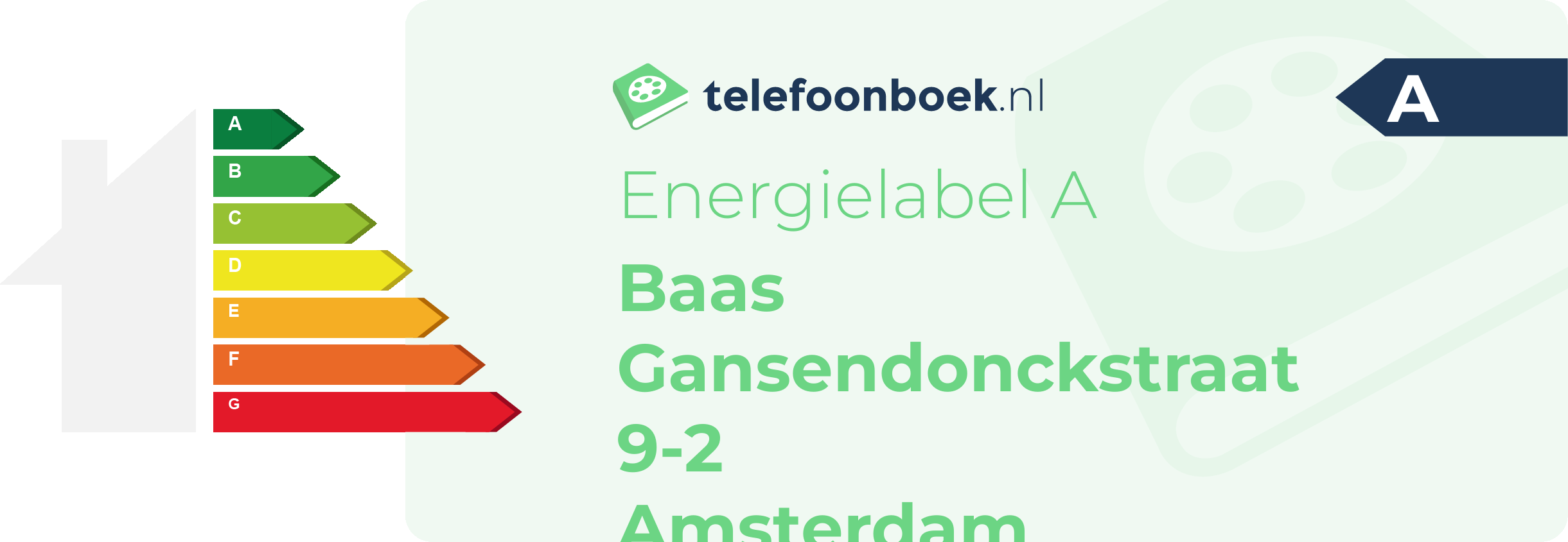 Energielabel Baas Gansendonckstraat 9-2 Amsterdam