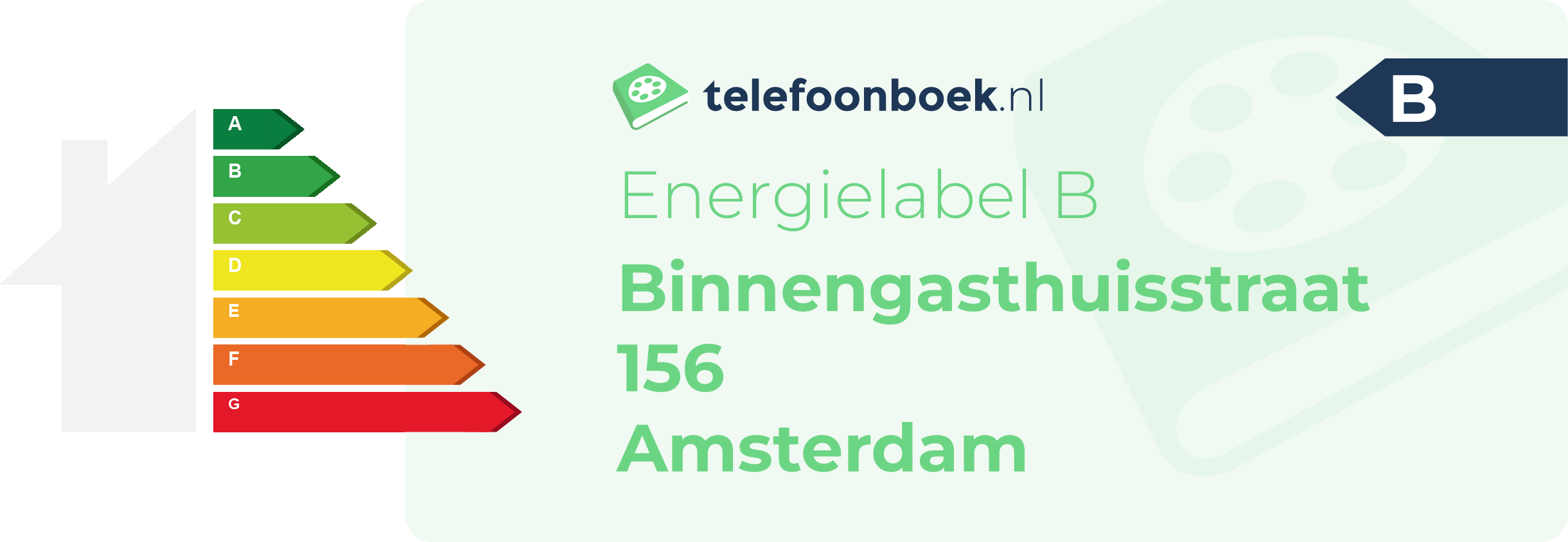 Energielabel Binnengasthuisstraat 156 Amsterdam