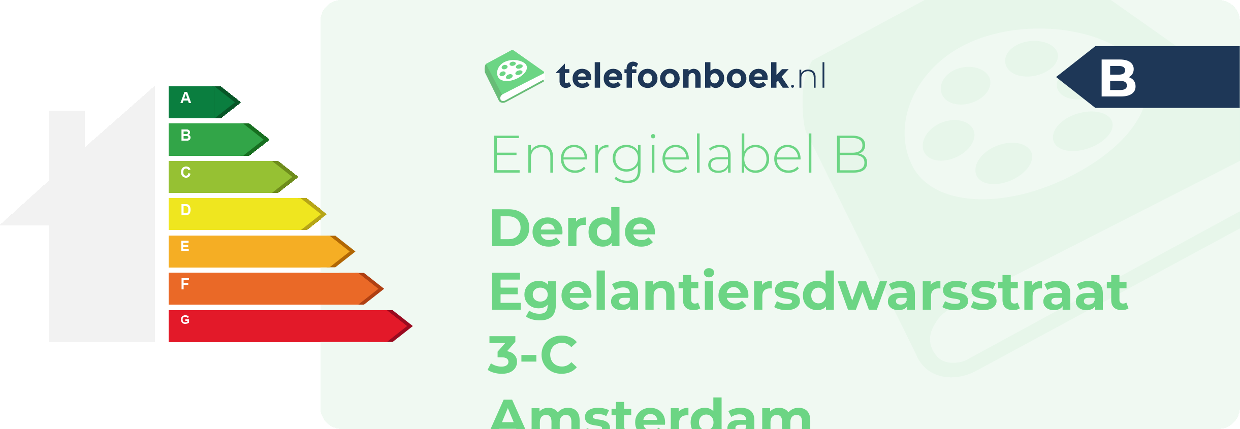 Energielabel Derde Egelantiersdwarsstraat 3-C Amsterdam