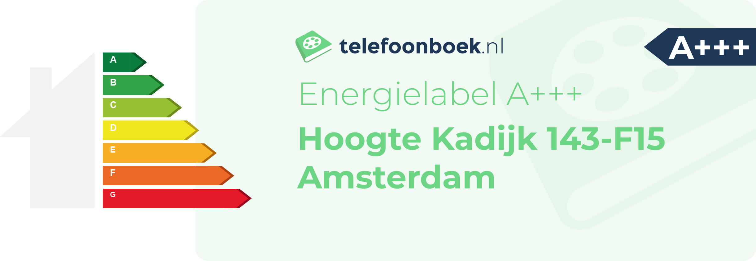 Energielabel Hoogte Kadijk 143-F15 Amsterdam