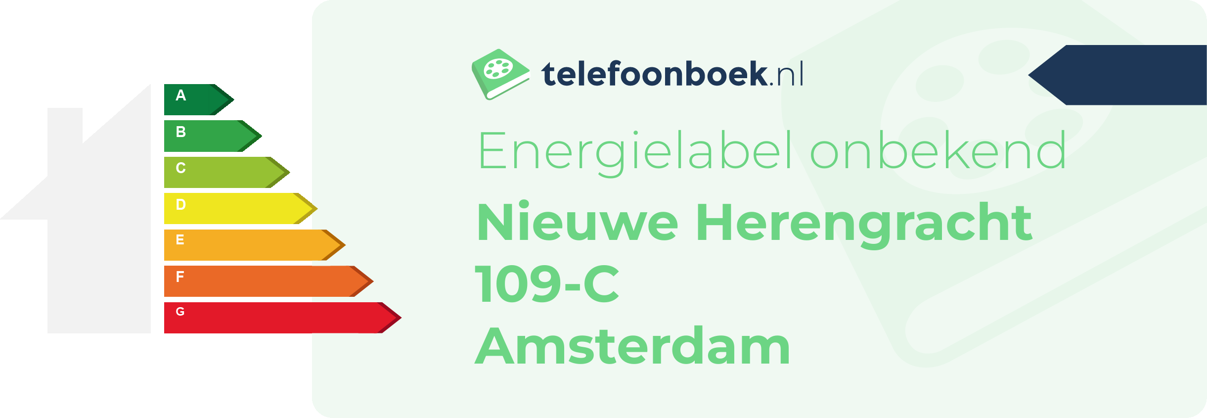 Energielabel Nieuwe Herengracht 109-C Amsterdam