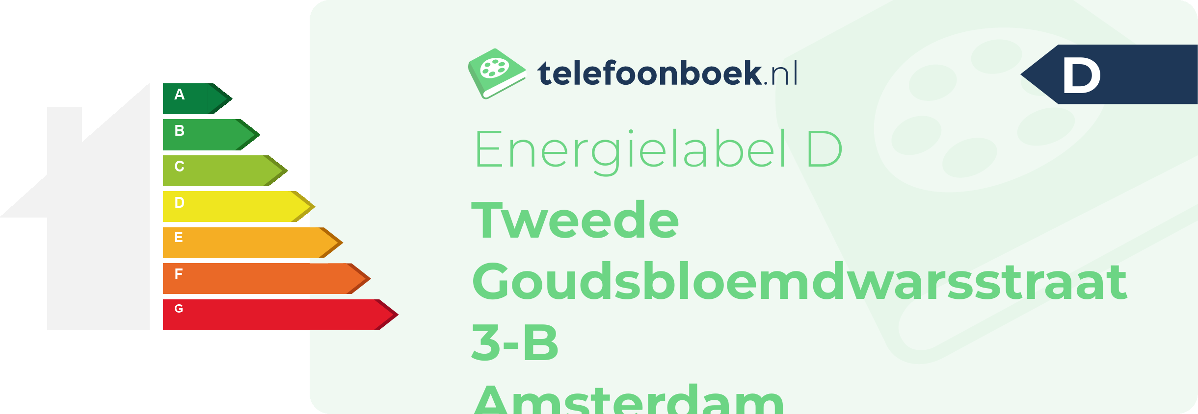 Energielabel Tweede Goudsbloemdwarsstraat 3-B Amsterdam
