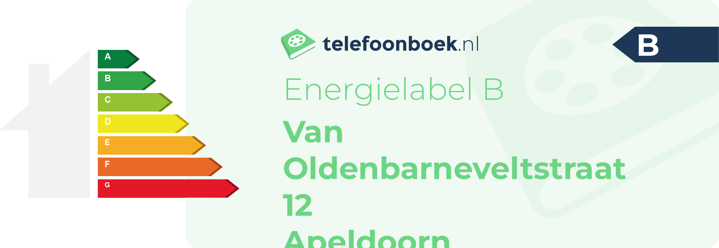 Energielabel Van Oldenbarneveltstraat 12 Apeldoorn