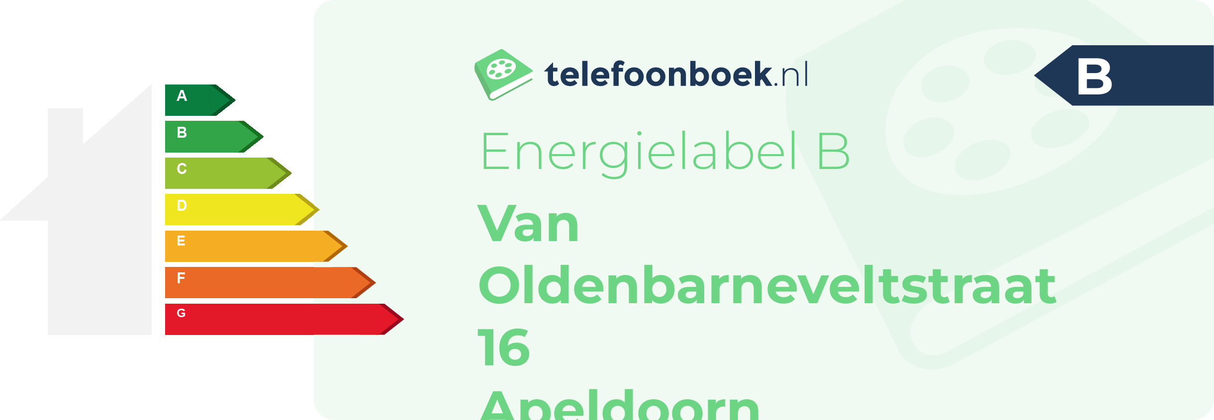 Energielabel Van Oldenbarneveltstraat 16 Apeldoorn