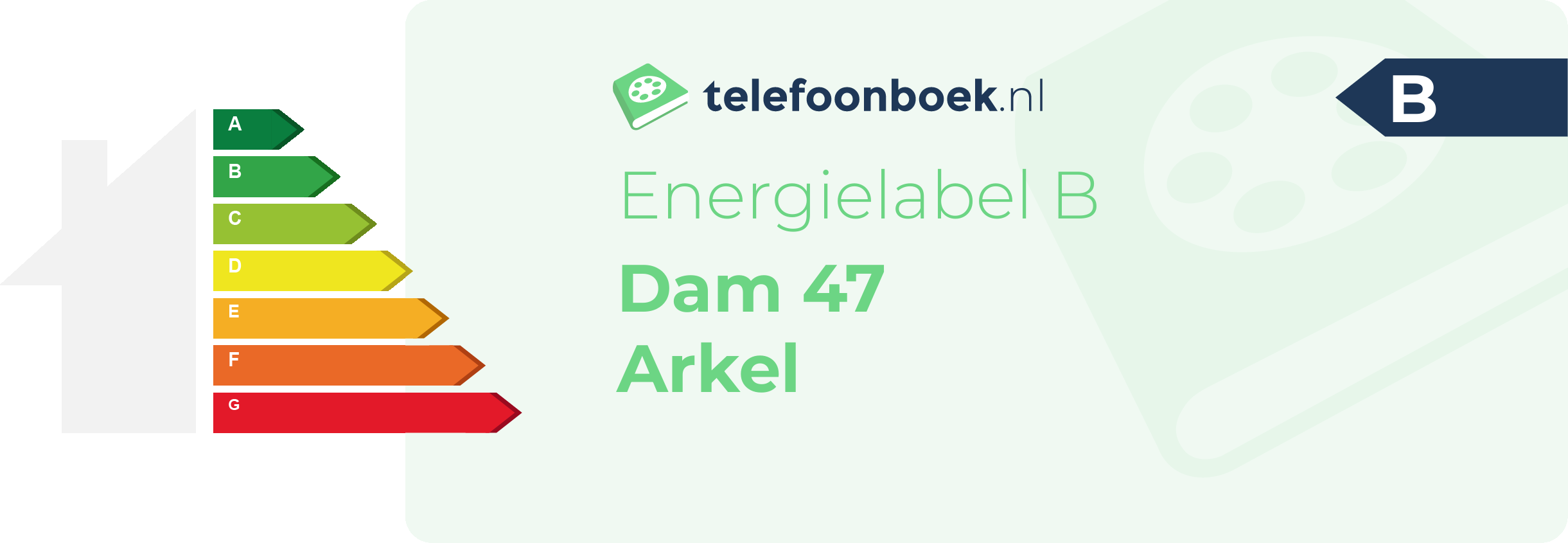 Energielabel Dam 47 Arkel