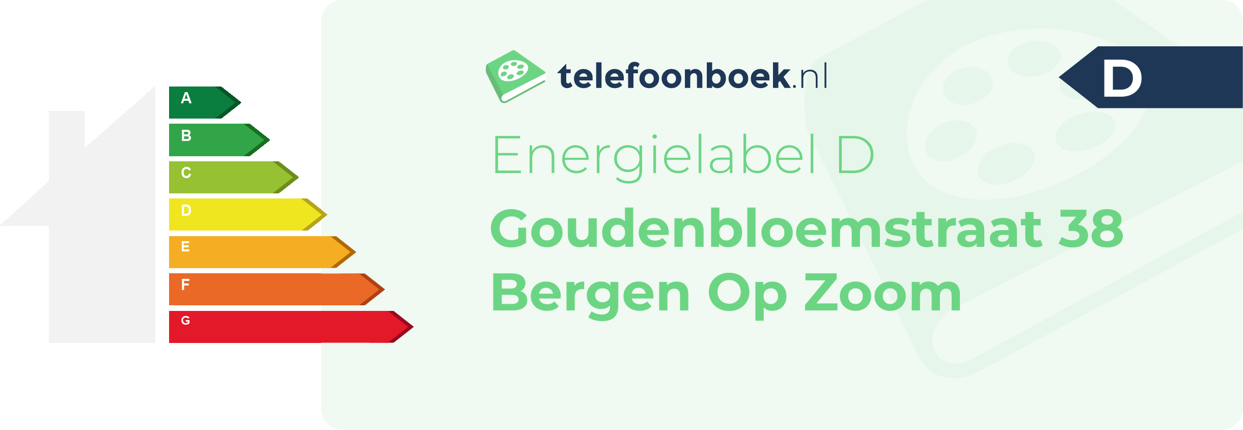 Energielabel Goudenbloemstraat 38 Bergen Op Zoom