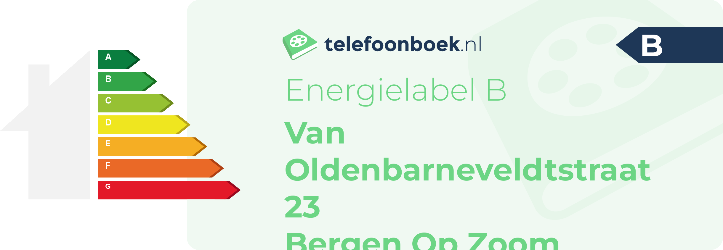 Energielabel Van Oldenbarneveldtstraat 23 Bergen Op Zoom