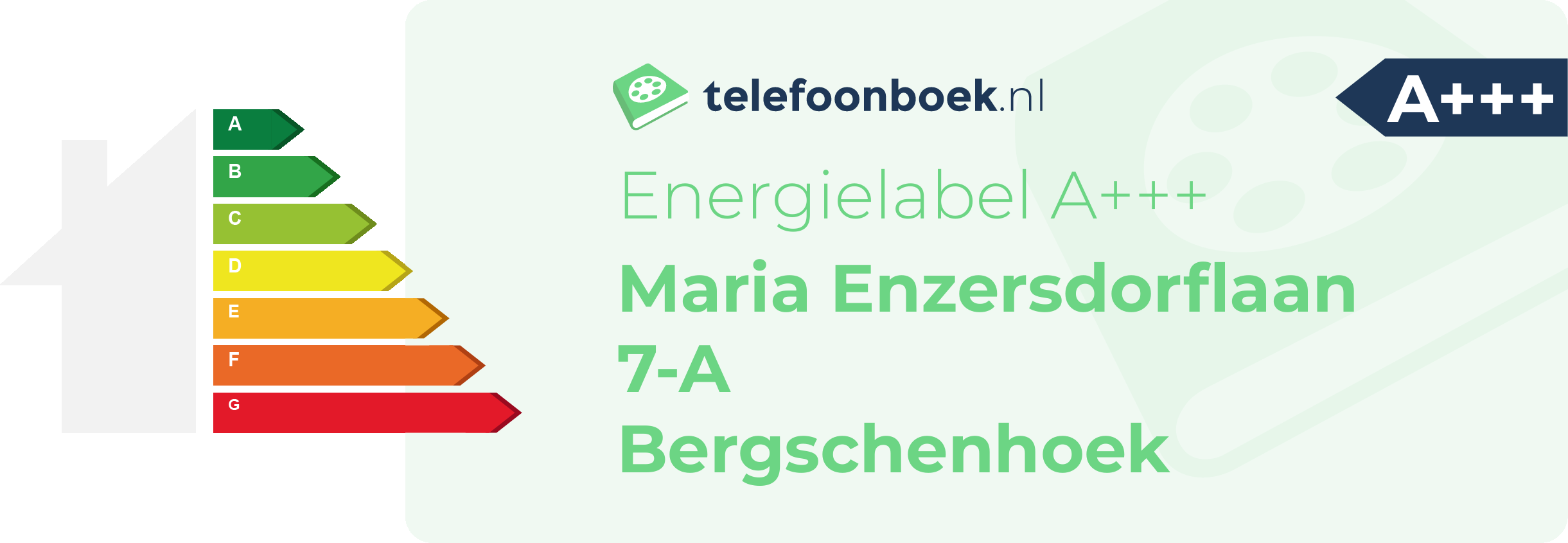 Energielabel Maria Enzersdorflaan 7-A Bergschenhoek