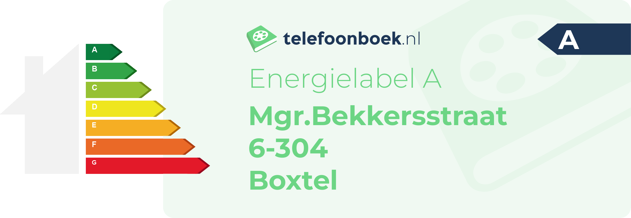 Energielabel Mgr.Bekkersstraat 6-304 Boxtel