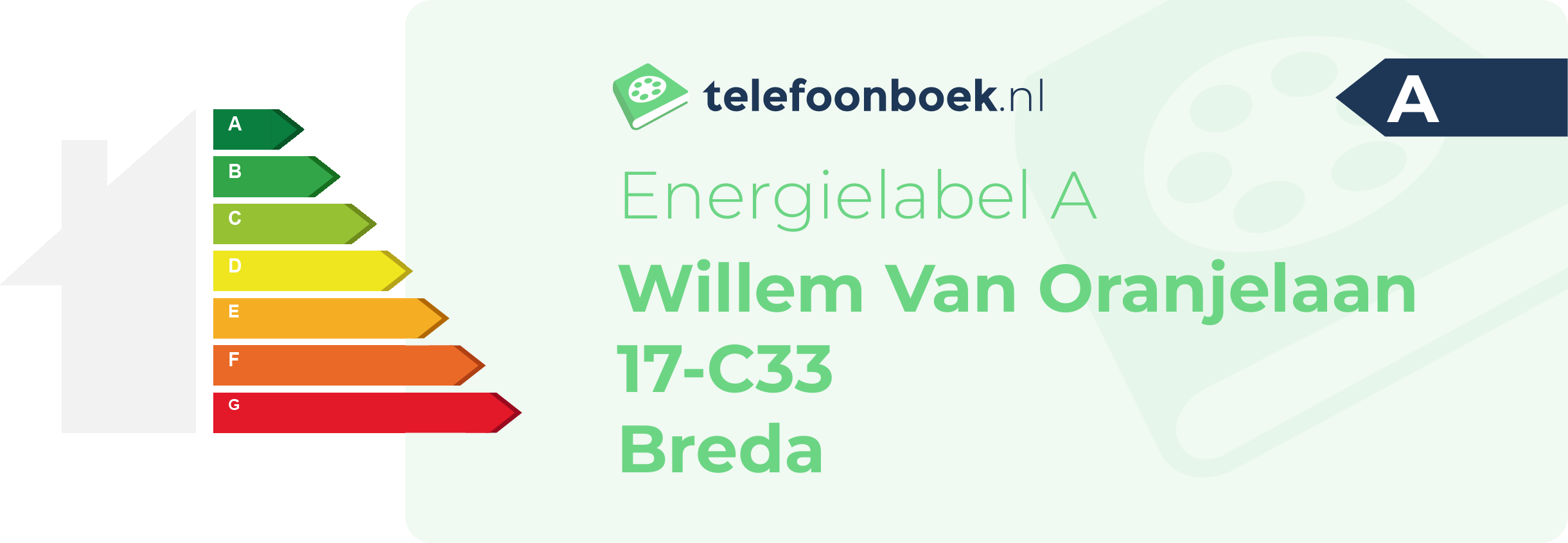 Energielabel Willem Van Oranjelaan 17-C33 Breda