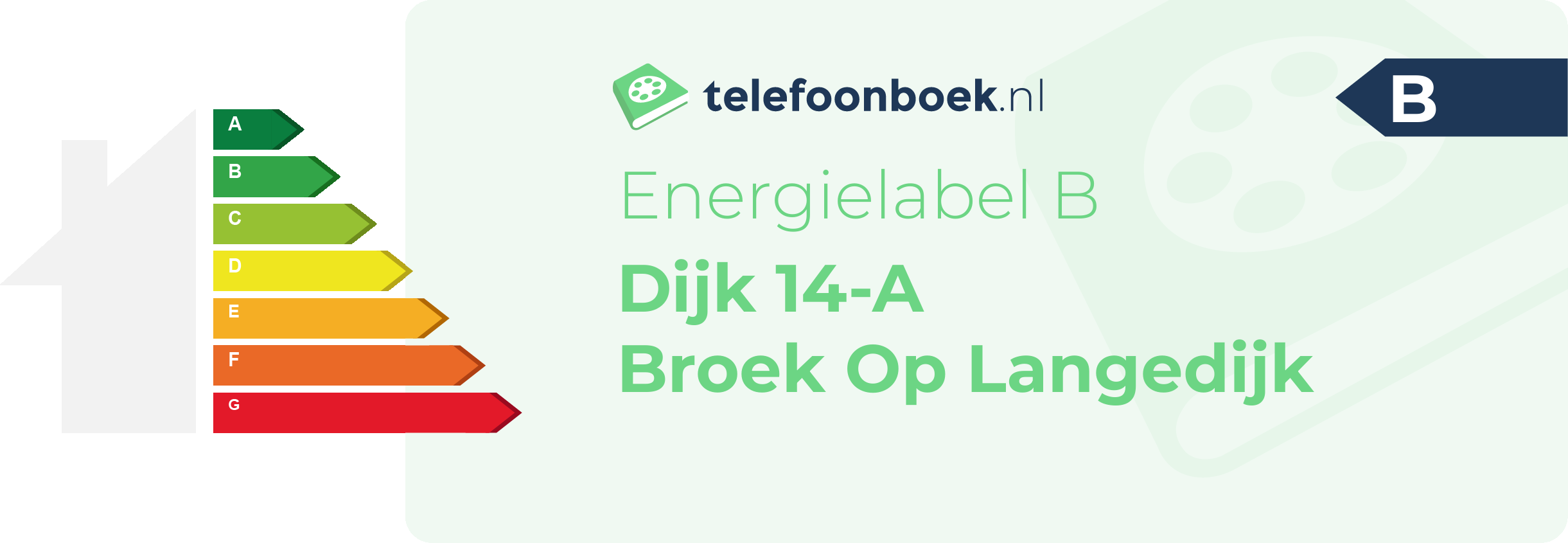 Energielabel Dijk 14-A Broek Op Langedijk