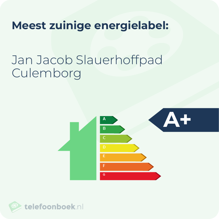 Energielabel Jan Jacob Slauerhoffpad Culemborg | Meest zuinig